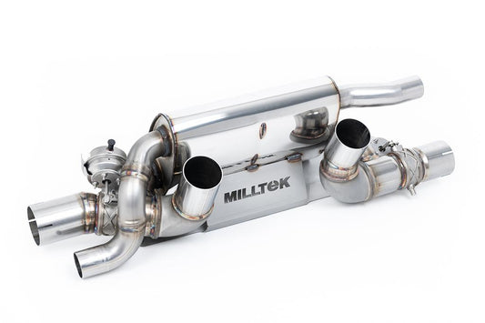 MillTek-SSXPO201-Rear Silencer(s) Works with PSE Equipped Cars Only with GT-115 Burnt/Blue Titanium Tips | ML Performance Car Parts