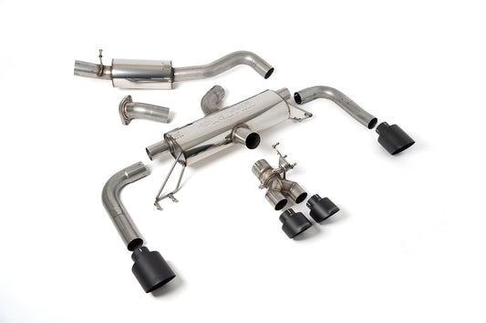 Milltek SSXTY156 Toyota 76.2mm / 3' Resonated Secondary Cat-Back With Cerakote Black Gt Tips (Inc. Corolla)