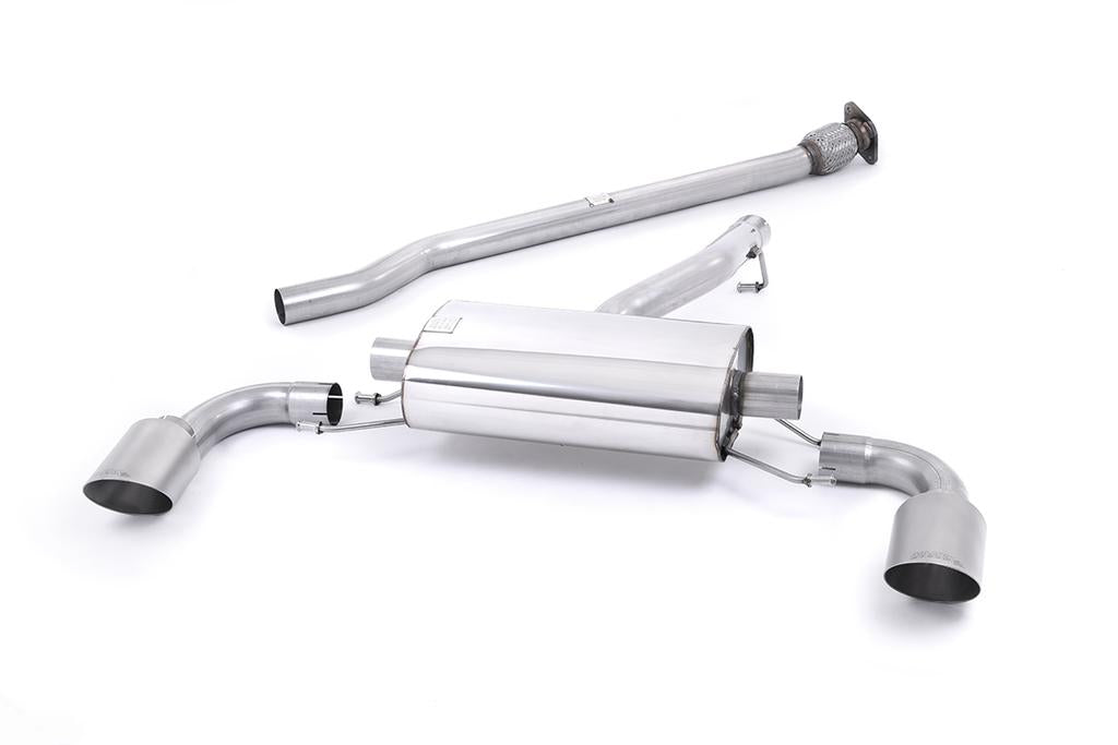 MillTek-SSXTY172-Secondary Cat-back Non-resonated (louder). Brushed Titanium Tips | ML Performance Car Parts