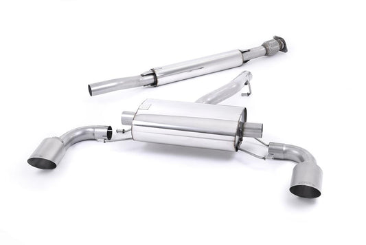 MillTek-SSXTY175-Secondary Cat-back Resonated. Brushed Titanium Tips - ECE Approved | ML Performance Car Parts