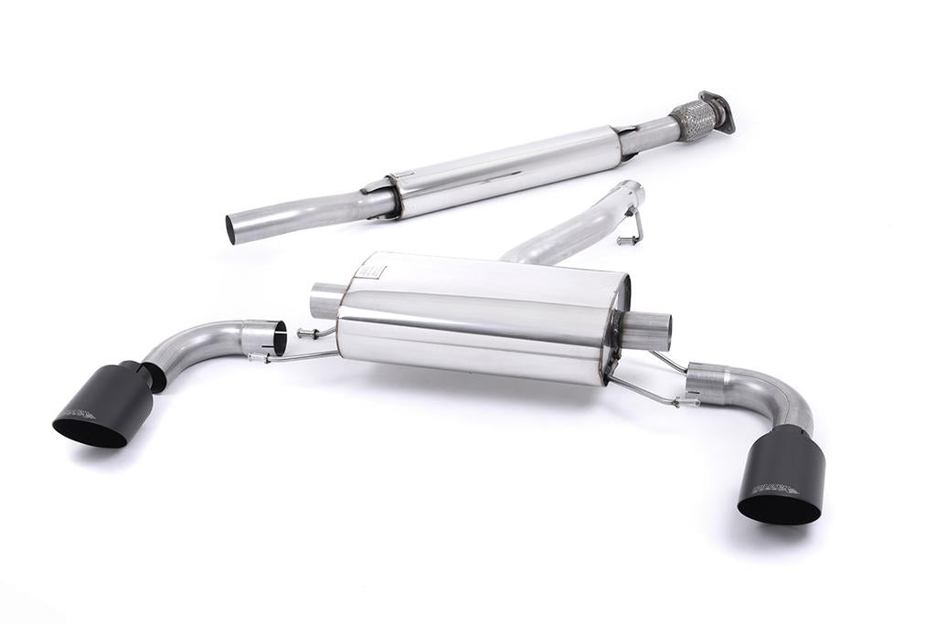 MillTek-SSXTY177-Secondary Cat-back Resonated (quieter). Ceramic Black Tips - ECE Approved | ML Performance Car Parts