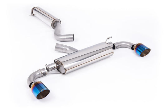MillTek-SSXTY203-Particulate Filter-back 3' / 76mm Resonated OPF/GPF Back System with GT-115 Burnt/Blue Titanium Trims - ECE Approved | ML Performance Car Parts