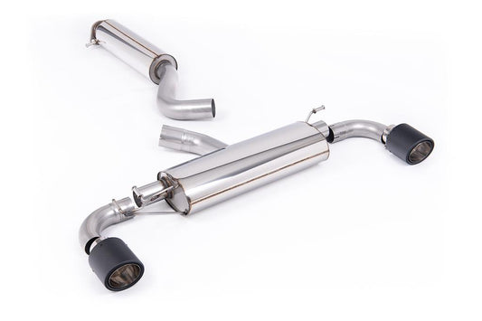 MillTek-SSXTY204-Particulate Filter-back 3' / 76mm Resonated OPF/GPF Back System with JET-115 Carbon Trims - ECE Approved | ML Performance Car Parts