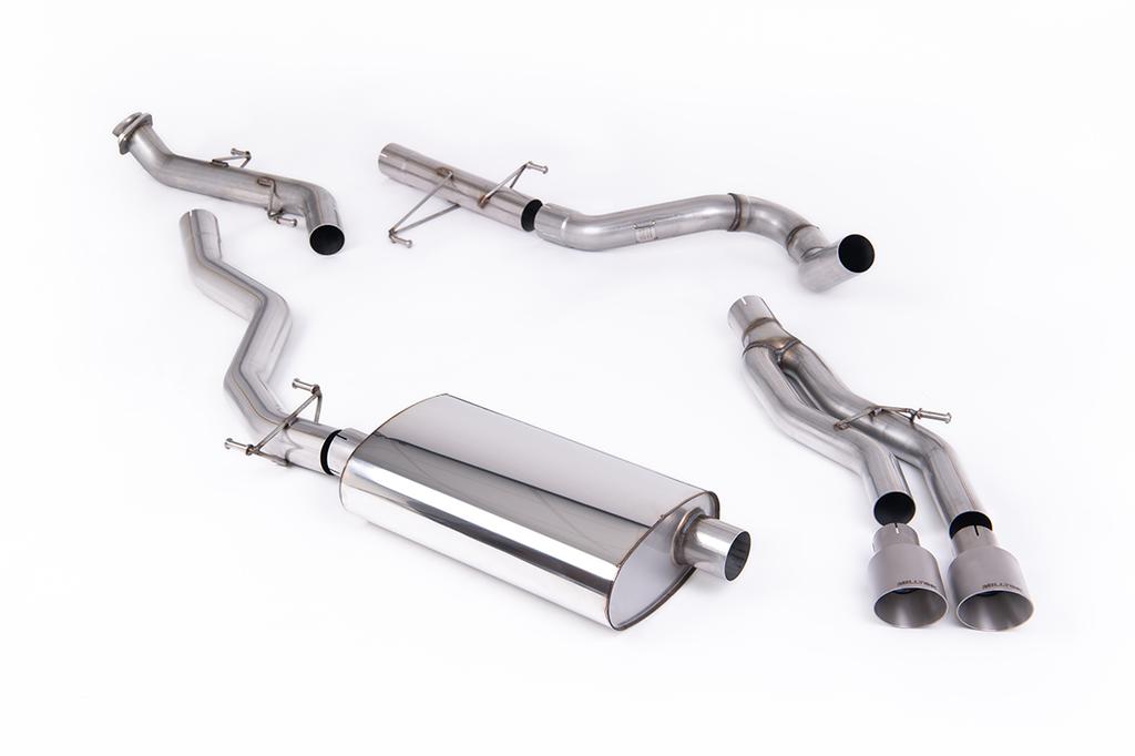 MillTek-SSXTY219-Cat-back Non-Resonated (Louder) Catback with 2 x GT-100 Brushed Titanium Tips | ML Performance Car Parts