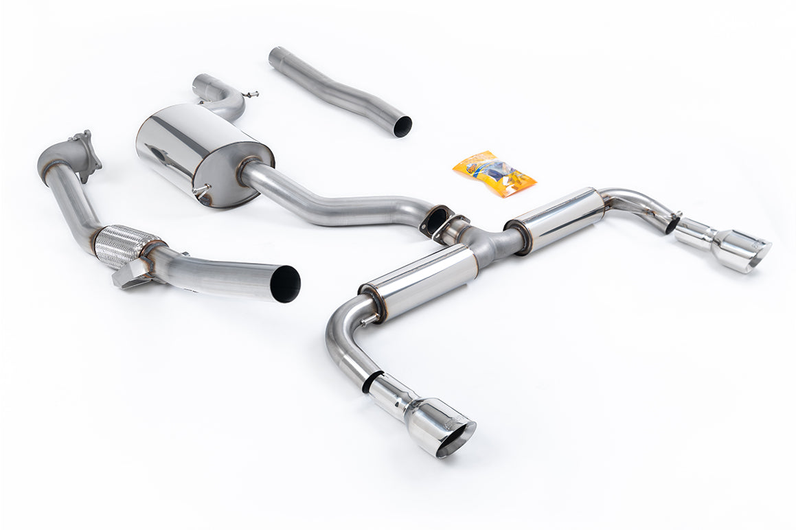 MillTek SSXVW173-1 VW Golf GTi Mk6 - Non-Resonated Turbo-Back Exhaust System with Catalyst Delete