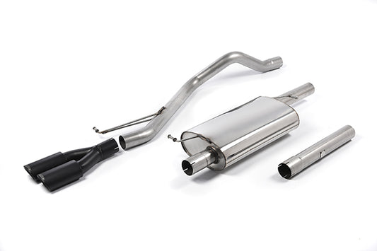 Milltek SSXVW287 Volkswagen Resonated (Quieter) - Twin Black Oval Outlet (Inc. Transporter \ Caravelle)