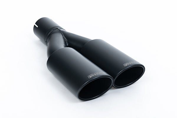 Milltek SSXVW287 Volkswagen Resonated (Quieter) - Twin Black Oval Outlet (Inc. Transporter \ Caravelle)