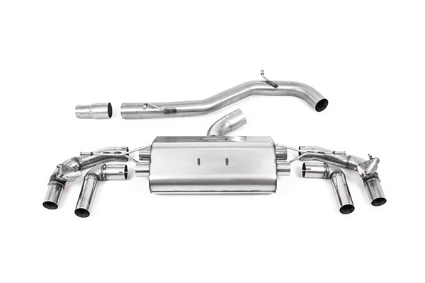 Milltek SSXVW628 VW Particulate Filter-Back 80mm / 3.15 Inch System - Non-Res (Louder) With Burnt Titanium GT-115 Trims (Inc. Golf)