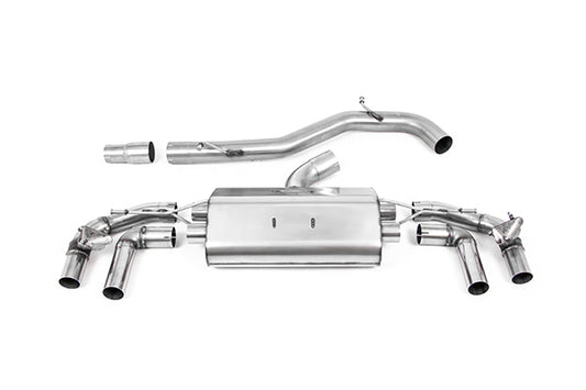 Milltek SSXVW628 VW Particulate Filter-Back 80mm / 3.15 Inch System - Non-Res (Louder) With Burnt Titanium GT-115 Trims (Inc. Golf)