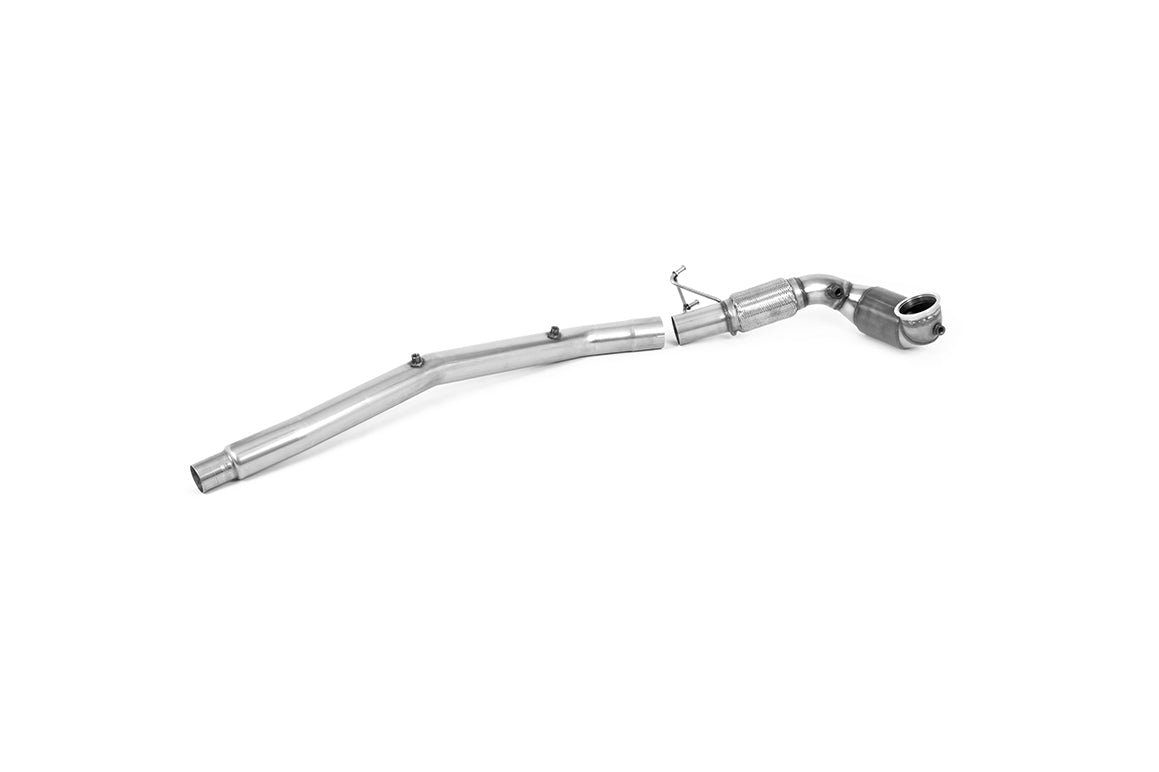 MillTek SSXVW636 Audi VW Large Bore Downpipe & Hi Flow Sports Cat - For OE Catback (Inc. S3, Golf & T-Roc)