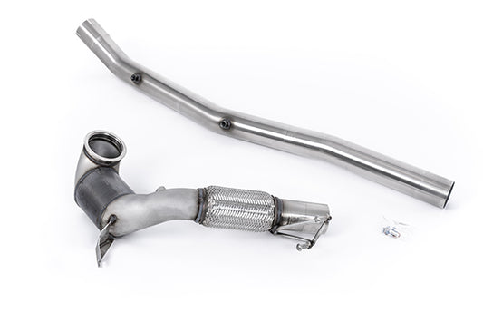 Milltek SSXVW674 Audi Volkswagen 94mm / 3.7Inch Id Turbo Outlet To 80mm / 3.15Inch Downpipe With 200Cpsi Race Cat (Inc. S3, Golf)