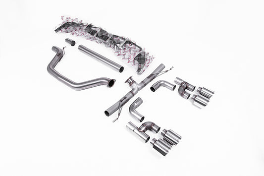 Milltek SSXVW692 Volkswagen Cat-Back Golf R Style - Race (Loudest) With Polished GT-115 Tips (Inc. Golf)