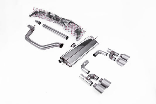 Milltek SSXVW699 Volkswagen Cat-Back Golf R Style - Road+ With Titanium GT-115 Tips (Inc. Golf)