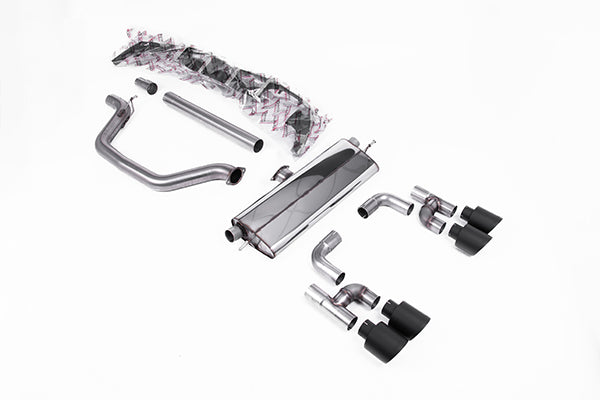 Milltek SSXVW700 Volkswagen Cat-Back Golf R Style - Road+ With Cerakote Black GT-115 Tips (Inc. Golf)