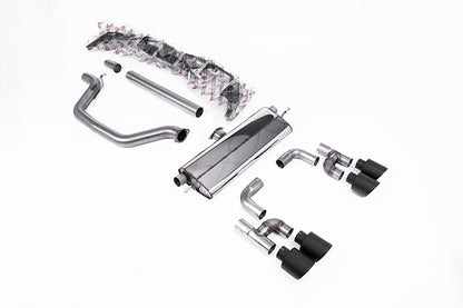 Milltek SSXVW700 Volkswagen Cat-Back Golf R Style - Road+ With Cerakote Black GT-115 Tips (Inc. Golf)