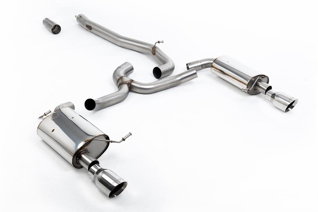 MillTek-SSXVW747-Cat-back Non-Resonated (Louder) with Polished GT-100 Trims | ML Performance Car Parts