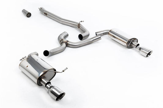 MillTek-SSXVW747-Cat-back Non-Resonated (Louder) with Polished GT-100 Trims | ML Performance Car Parts