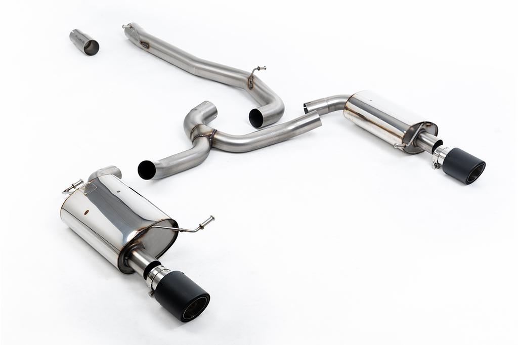 MillTek-SSXVW751-Cat-back Non-Resonated (Louder) with Carbon Jet-100 Trims | ML Performance Car Parts