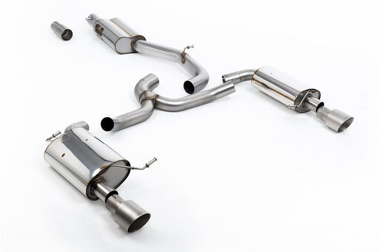 MillTek-SSXVW754-Cat-back Resonated (Quieter) with Titanium GT-100 Trims | ML Performance Car Parts