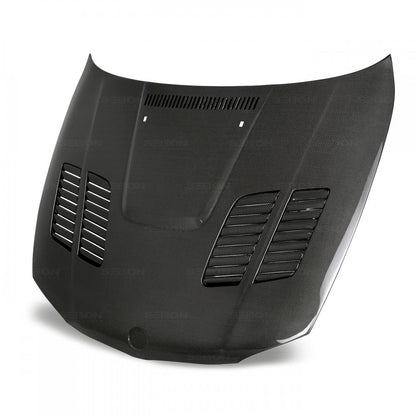 Seibon BMW E82 E87 E88 GTR-Style Gloss Carbon Fibre Bonnet (Inc. 116i, 120i, 135i & 1M)