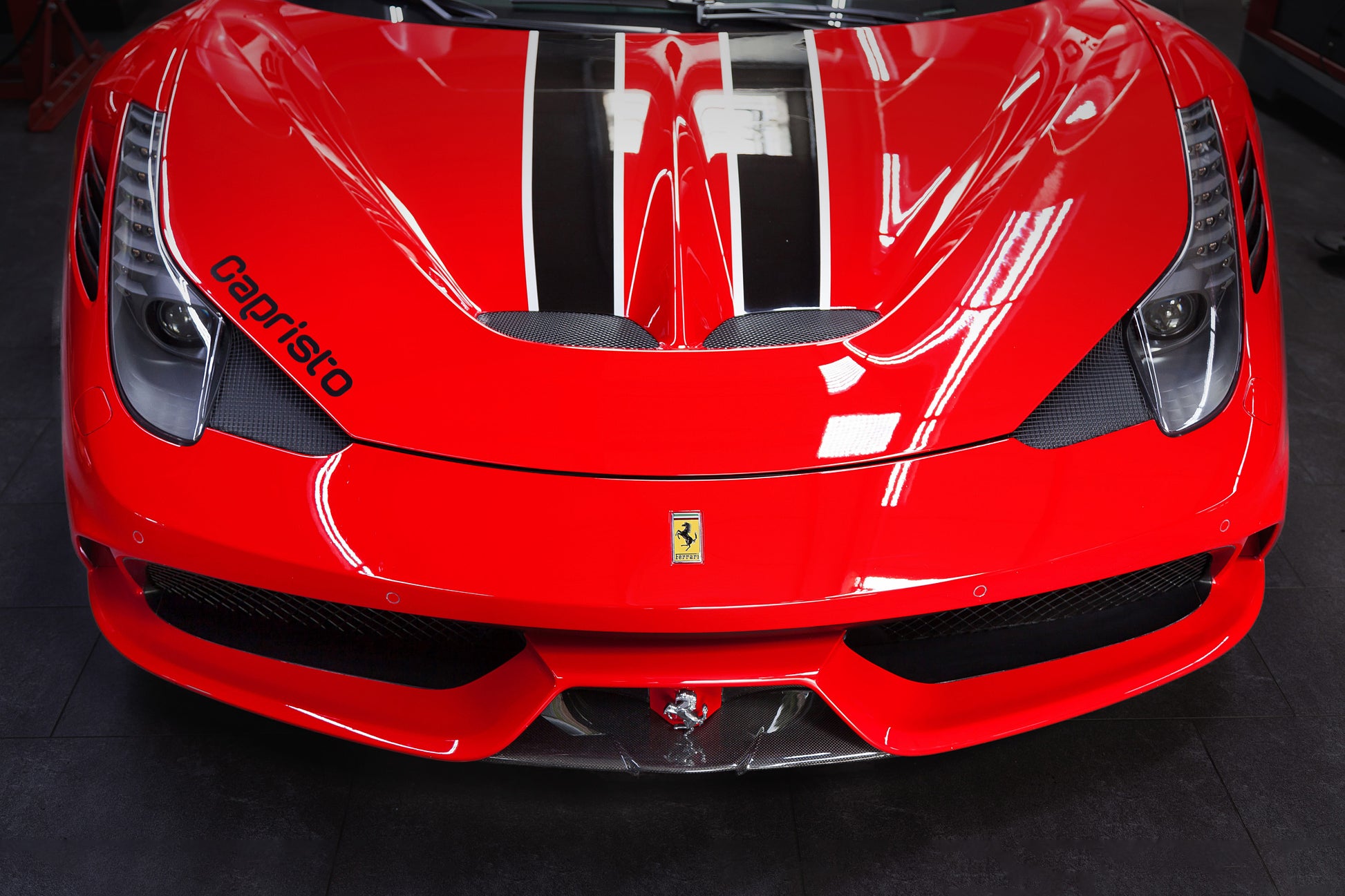 Capristo 03FE00410012LM Ferrari 458 Speciale Carbon Front Spoiler (Matte) 
