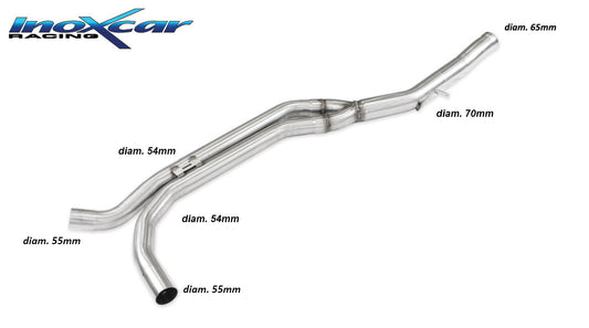 InoXcar TCMACAN.02 PORSCHE MACAN T 2.0 TFSI Direct Central Pipe 1 | ML Performance UK Car Parts