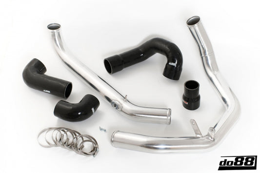 DO88 TR-120S-do88 SAAB 9-3 2.0T 2003- IC Pressure pipes with Black hoses