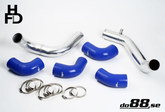 DO88 TR-940-B-76 Volvo 7/940 Turbo Center Connection pipe kit ,blue hoses ,3'' throttle body