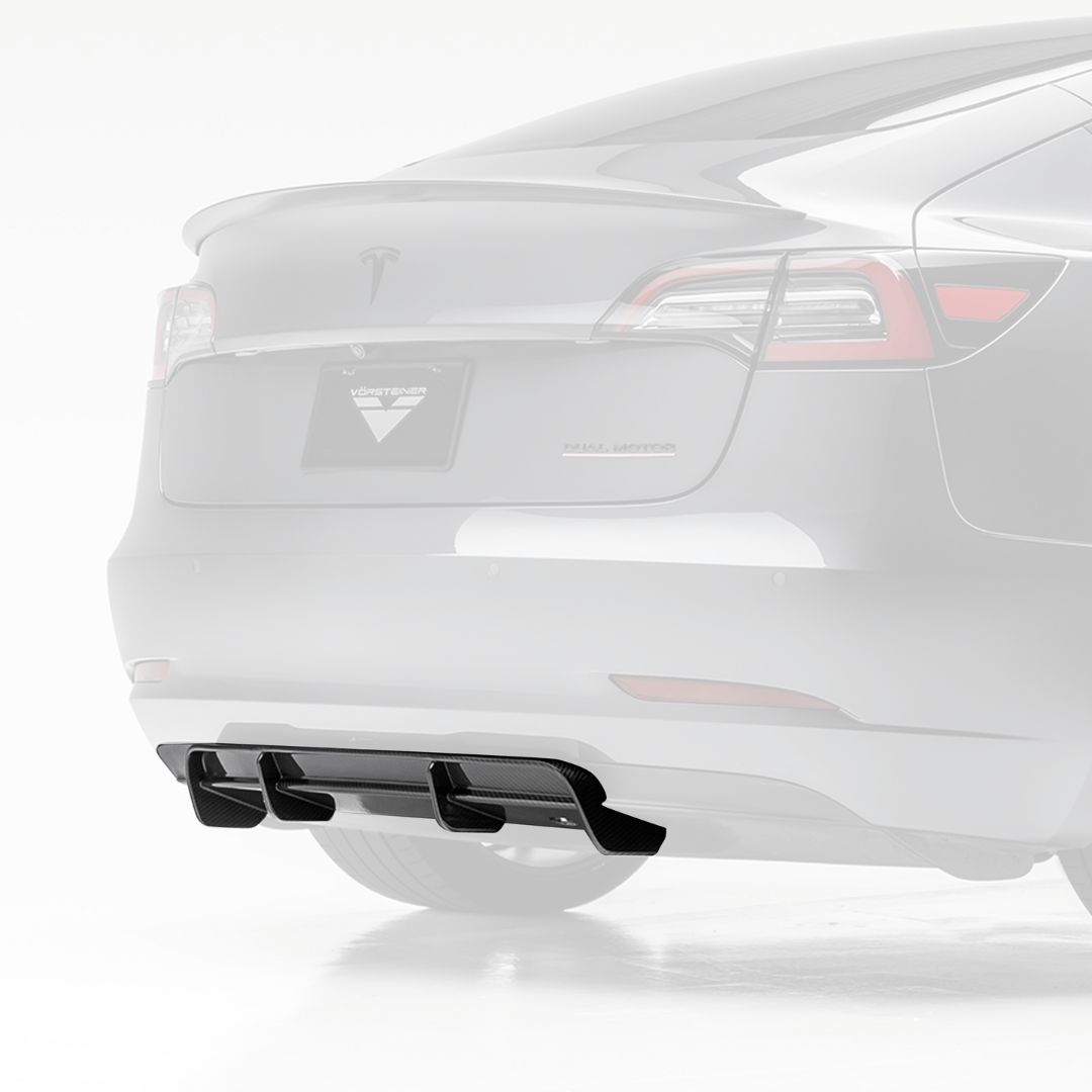 Vorsteiner TEV1055 Tesla Model 3 Volta Aero Rear Diffuser | ML Performance