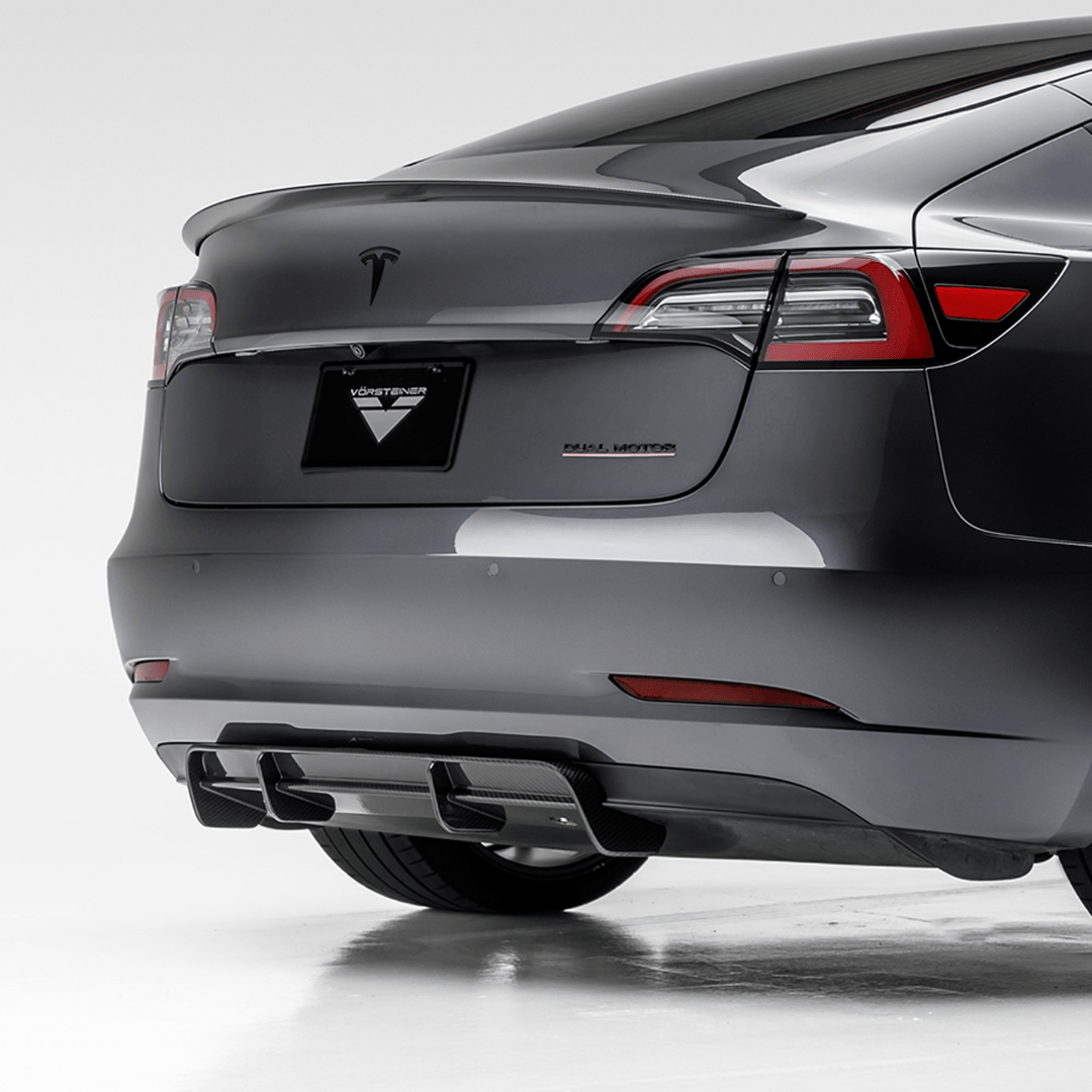 Vorsteiner TEV1055 Tesla Model 3 Volta Aero Rear Diffuser | ML Performance