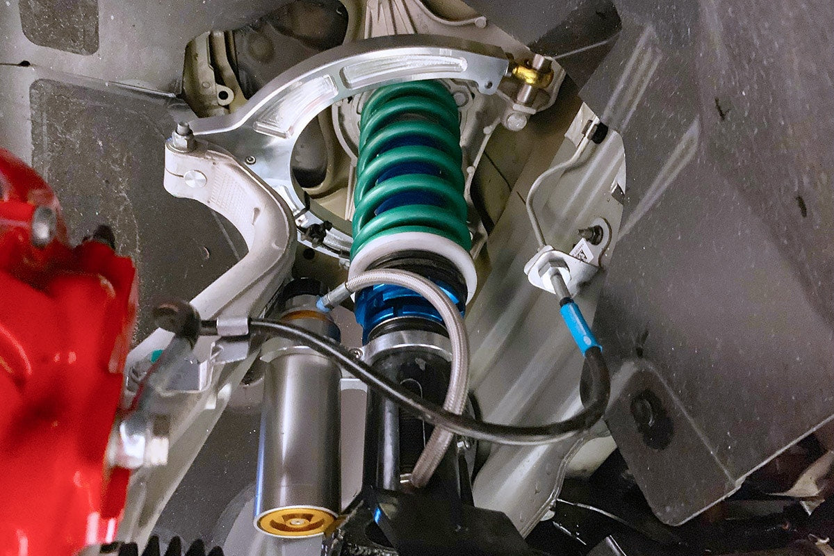 UNPLUGGED PERFORMANCE UP-M3-311-6.1 COILOVER SET PRO RACE COILOVER SET, 2 WAY, EXTERNAL RESERVOIR CUSTOM (VALVING AND SPRING) FOR TESLA MODEL 3