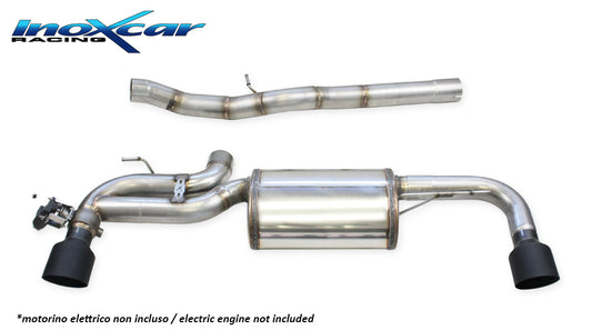 InoXcar VALV.BMF40.01.10CBLACK BMW SERIE 1 F40 M135i X-DRIVE Rear Silencer With End Pipe Diam. 100 Racing Black Ceramic R+L + Valve With Assembly Original Electric Engine 1 | ML Performance UK Car Parts