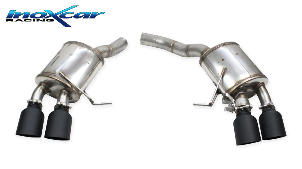 InoXcar VALV.MACAN.10.114CBLACK Porsche Macan S Serie Rear Silencer With End Pipe 2 X Diam. 114 Racing Black Ceramic R+L + Valve Assembly With Original Electric Engine 1 | ML Performance UK Car Parts