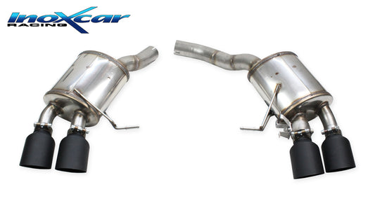 InoXcar VALV.MACAN.10.114CBLACK Porsche Macan S Serie Rear Silencer With End Pipe 2 X Diam. 114 Racing Black Ceramic R+L + Valve Assembly With Original Electric Engine 1 | ML Performance UK Car Parts