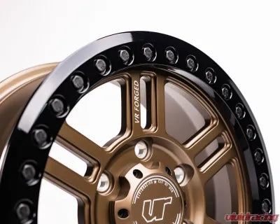 Vivid Racing VR-D16B-1560-40-61397-SBZ VR Forged D16 Beadlock UTV Wheel Satin Bronze 15x6 +40mm 6x139.7