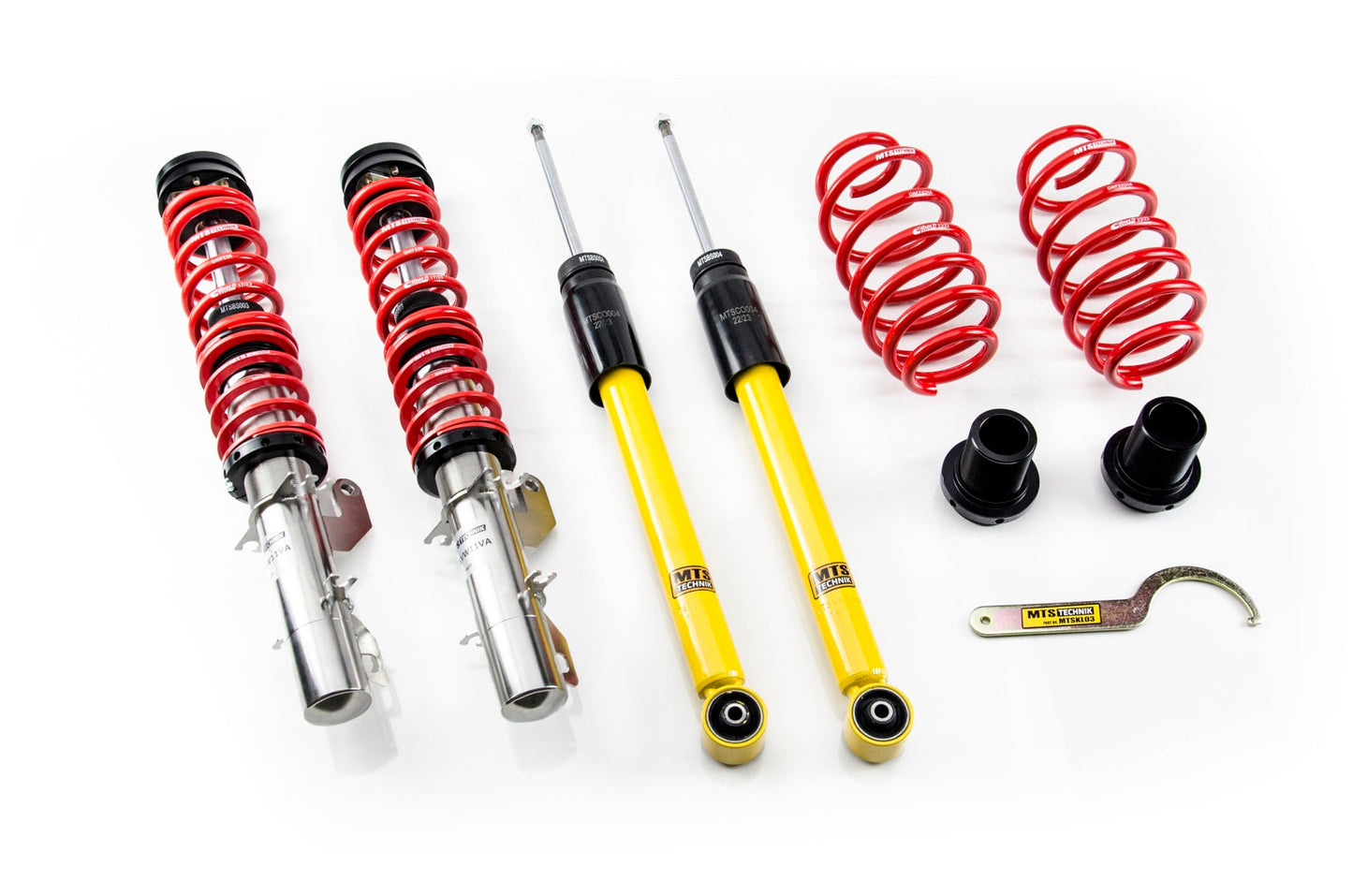 MTS Technik XMTSGWVW87-C COMFORT COILOVER KIT W/ CAMBER ADJUST TOP MOUNTS (INOX) FOR AUDI TT (8N)