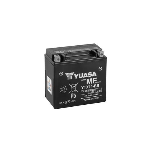 Yuasa YTX14-BS MF 12V Motorcycle Battery - ML Perfromance UK