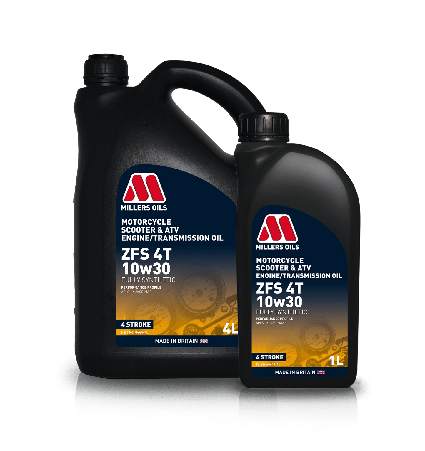 Millers Oils 8444 ZFS 4T 10w30 Fully Synthetic Engine/Transmission Oil