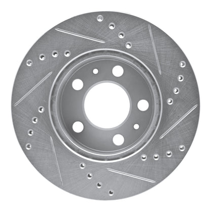 R1 Concepts R1 1976-1993 Volvo 265 Front Left Drilled & Slotted Silver Brake Rotor