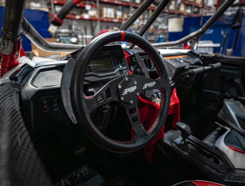 PRP Seats PRP Flat Leather Steering Wheel - Red