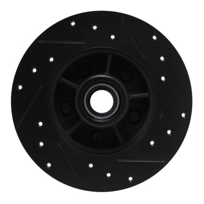 R1 Concepts R1 84-87 Pontiac Fiero Front Left Drilled & Slotted Black Brake Rotor