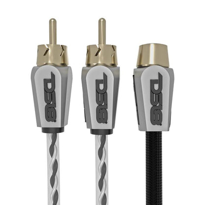 DS18 Level 3 RCA Wire Y Connector 1 Female to 2 Male Black