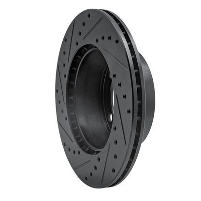R1 Concepts R1 87-89 Porsche 944 Except Turbo Front Right Drilled & Slotted Black Brake Rotor