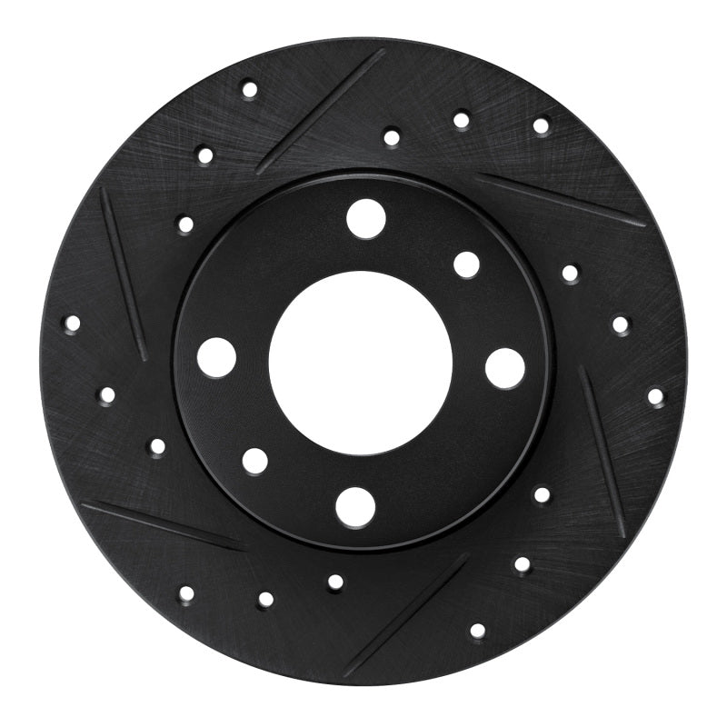 R1 Concepts R1 66-92 Bertone X-1/9 Rear Left Front Left Drilled & Slotted Black Brake Rotor