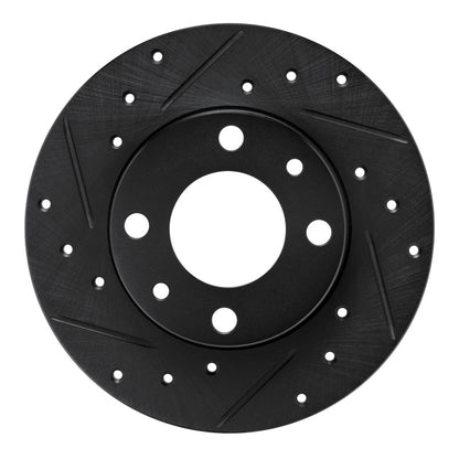 R1 Concepts R1 66-92 Bertone X-1/9 Rear Left Front Left Drilled & Slotted Black Brake Rotor