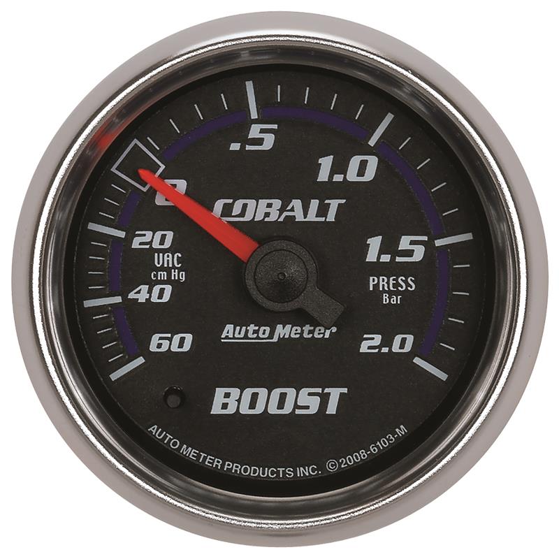 Autometer Cobalt 52mm 2 BAR Mechanical Boost Gauge