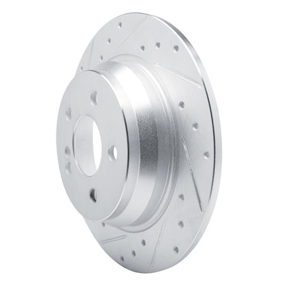 R1 Concepts R1 03-06 Mercedes-Benz SL500 Rear Left Drilled & Slotted Silver Brake Rotor