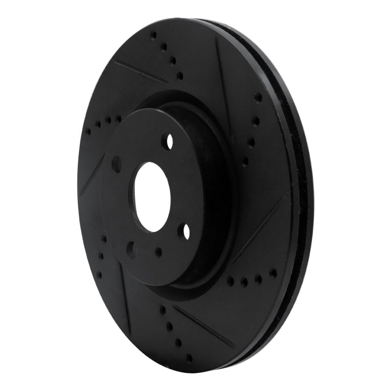 R1 Concepts R1 2016-2025 Fiat 124 Spider Front Right Drilled & Slotted Black Brake Rotor