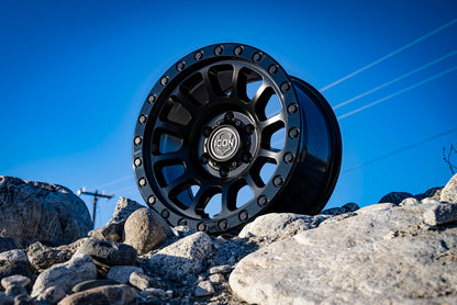 ICON Hulse 18x9 6x5.5 25mm Offset 6in BS Double Black