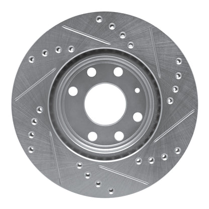 R1 Concepts R1 00-02 Daewoo Nubira Front Left Drilled & Slotted Silver Brake Rotor